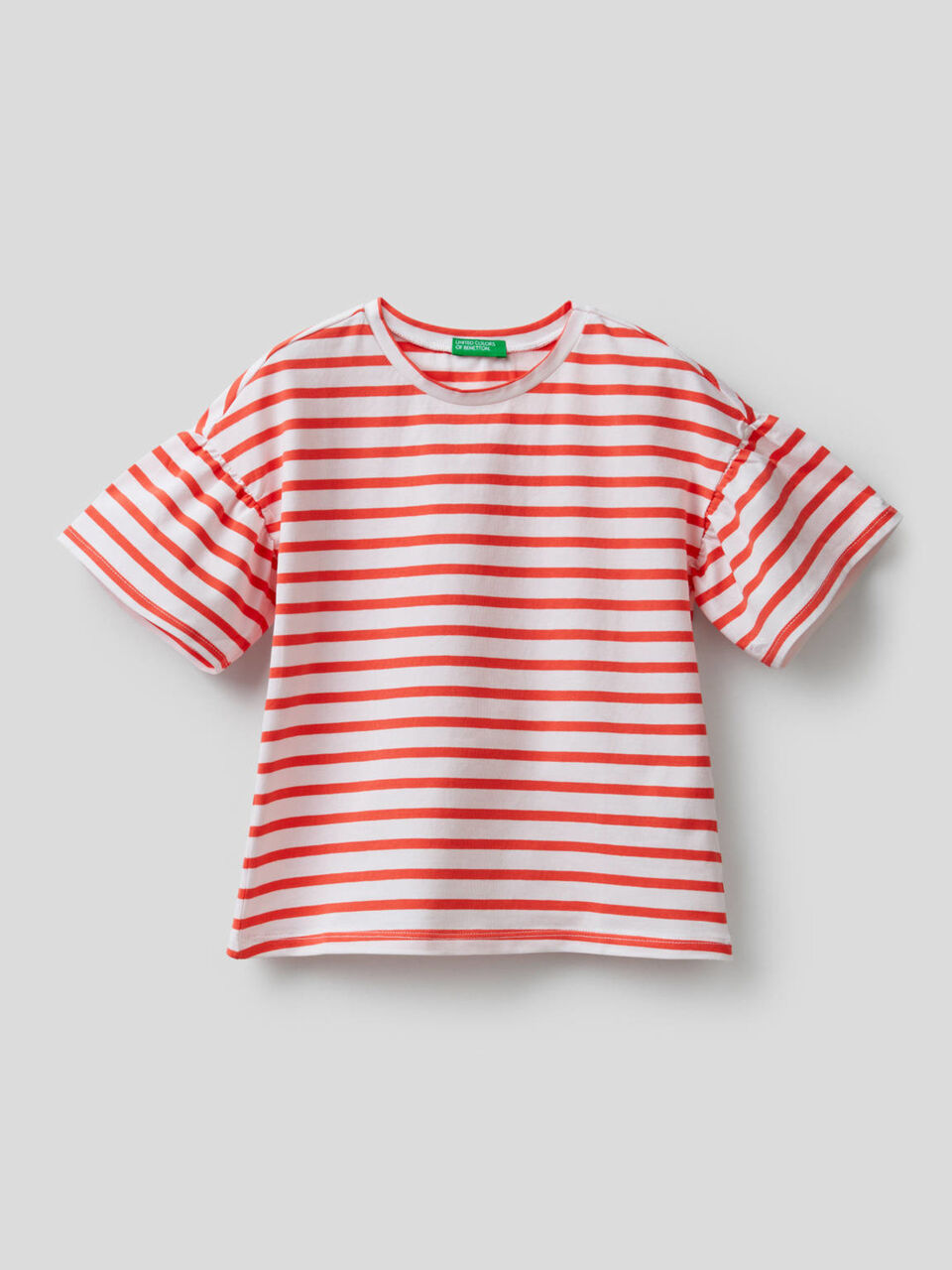 T-Shirt mit Streifenmuster in durchgefärbtem Garn image number 1