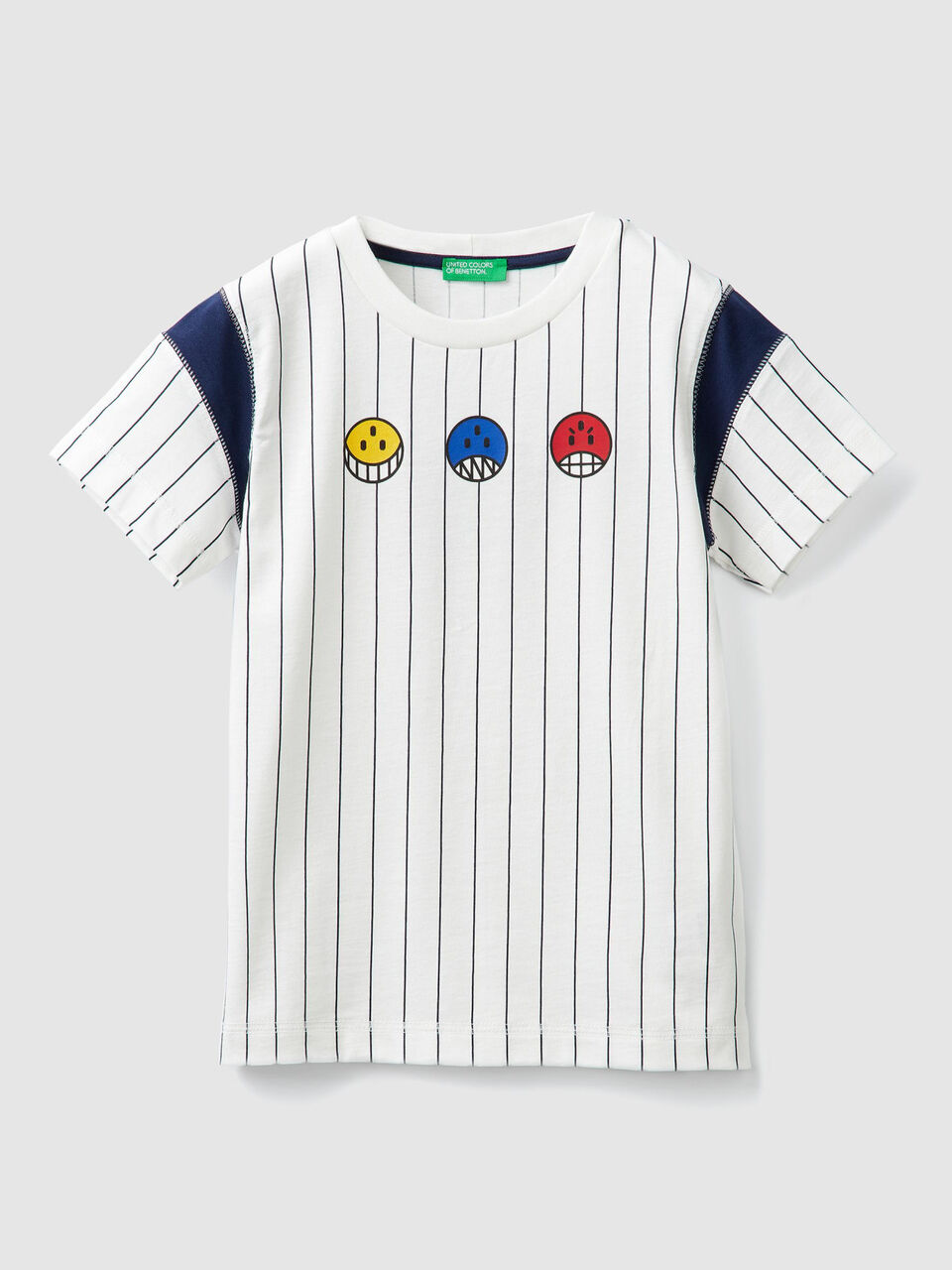 Gestreiftes T-Shirt mit Print image number 1