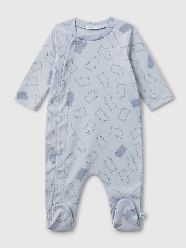 Langer Overall mit gemustertem Aufdruck Newborn