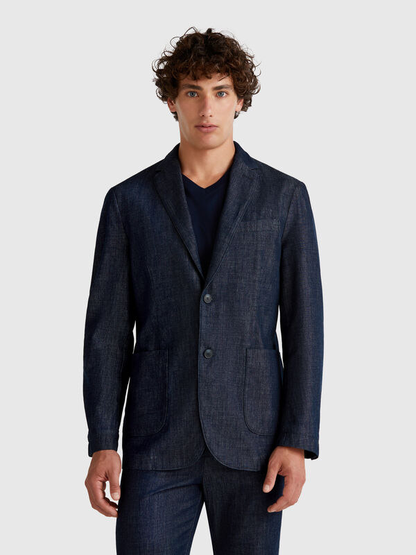 Chambray-Blazer Herren