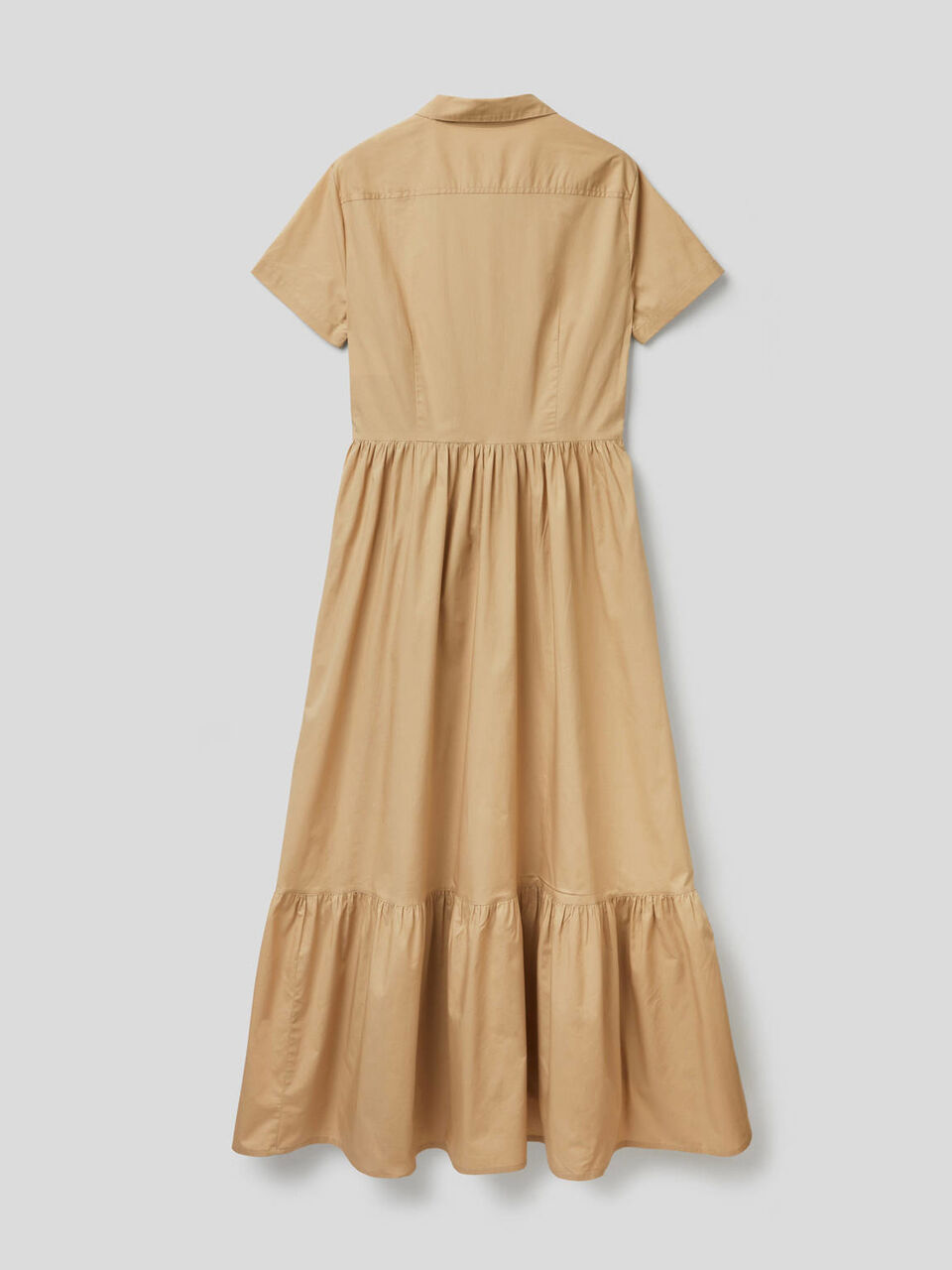 Langes Kleid mit Rüsche am Saum unten image number 2