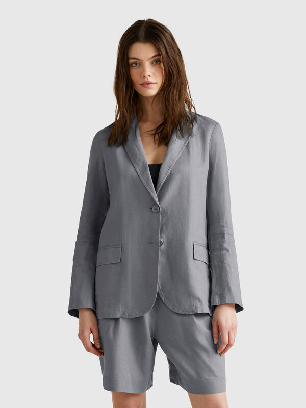 Blazer aus reinem Leinen Damen