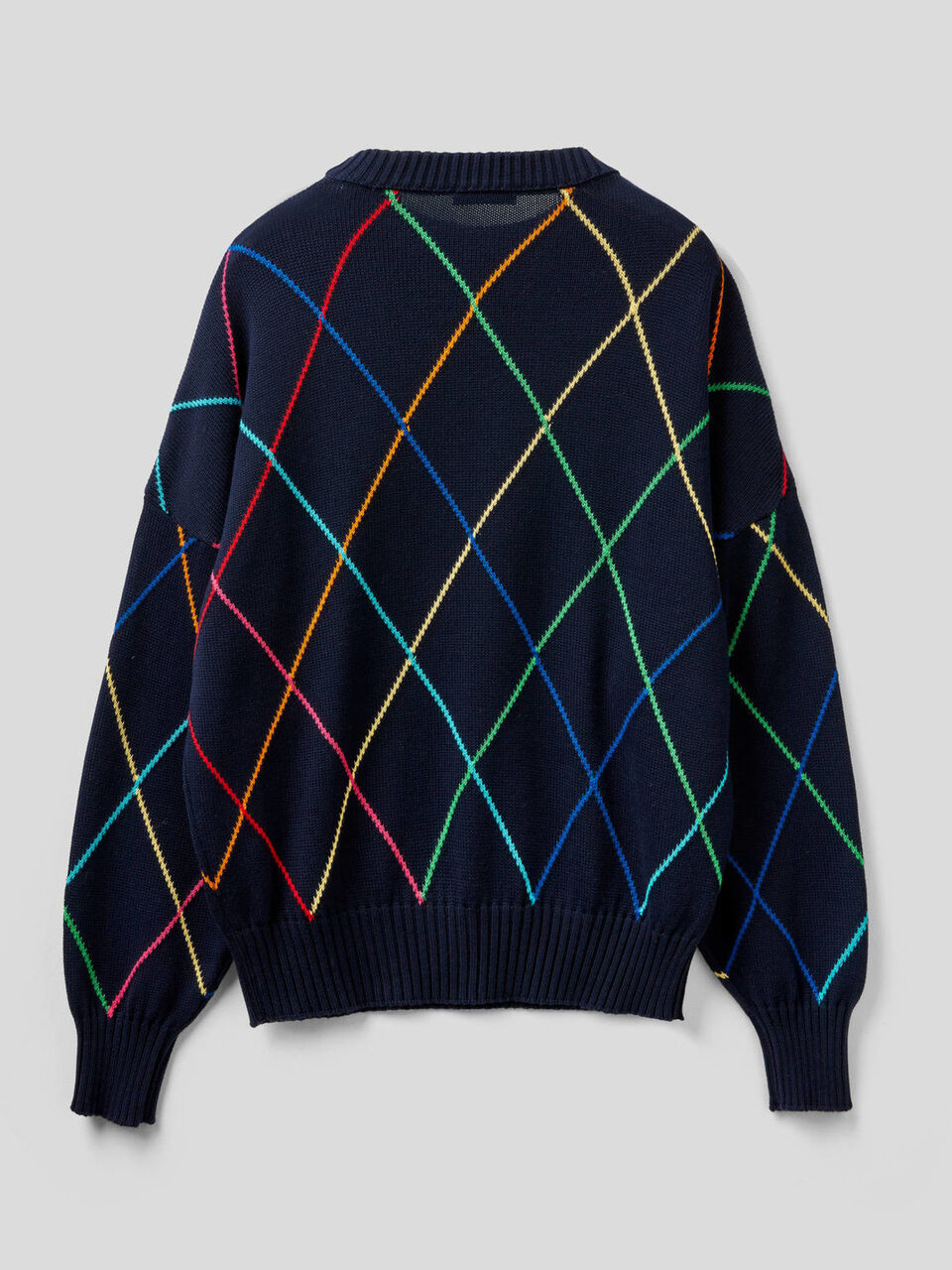 Pullover mit buntem Rautenmuster image number 2