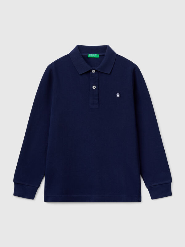 Langärmliges Poloshirt aus Baumwolle Jungen
