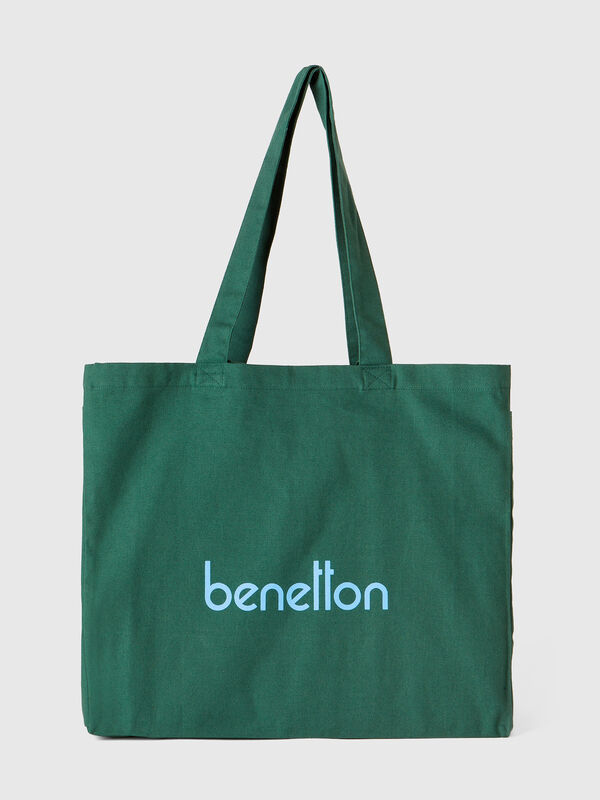 Tote Bag in Militärgrün aus reiner Baumwolle
