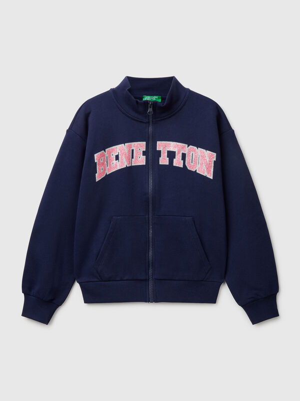 Sweatshirt mit Reißverschluss und hohem Kragen Mädchen