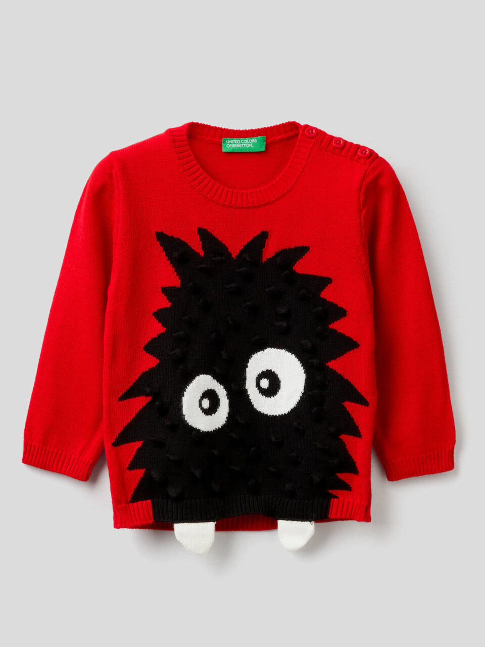 Pullover mit Intarsienarbeit und Applikationen image number 1