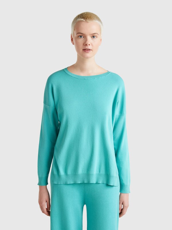 Over-Fit-Pullover aus Baumwolle Damen