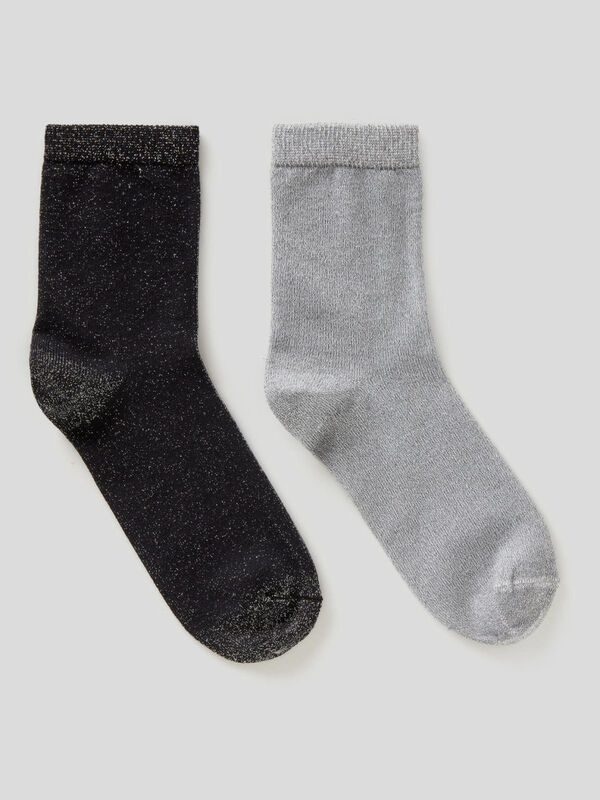 Zwei Paar Socken mit Lurexfaden Mädchen