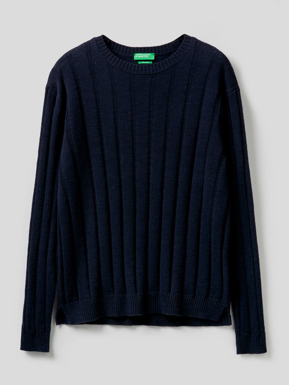 Pullover in einer Mischung aus Baumwolle und Leinen mit Rippenmuster image number 1