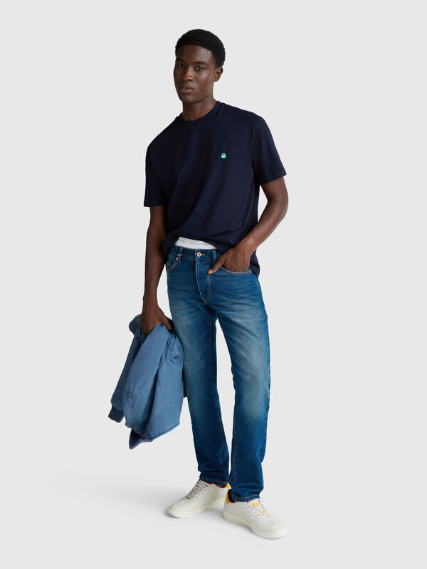 Basic-T-Shirt aus Baumwolle Herren