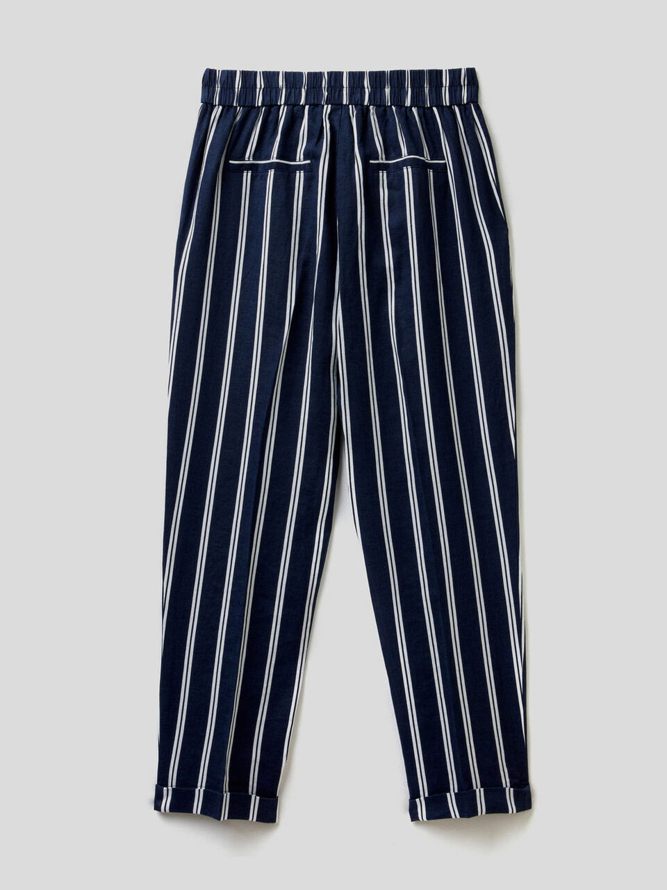 Hose aus 100% Leinen mit Musterprint image number 2