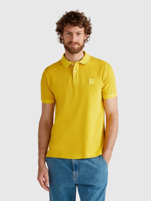 Gelbes Poloshirt mit normaler Passform Herren