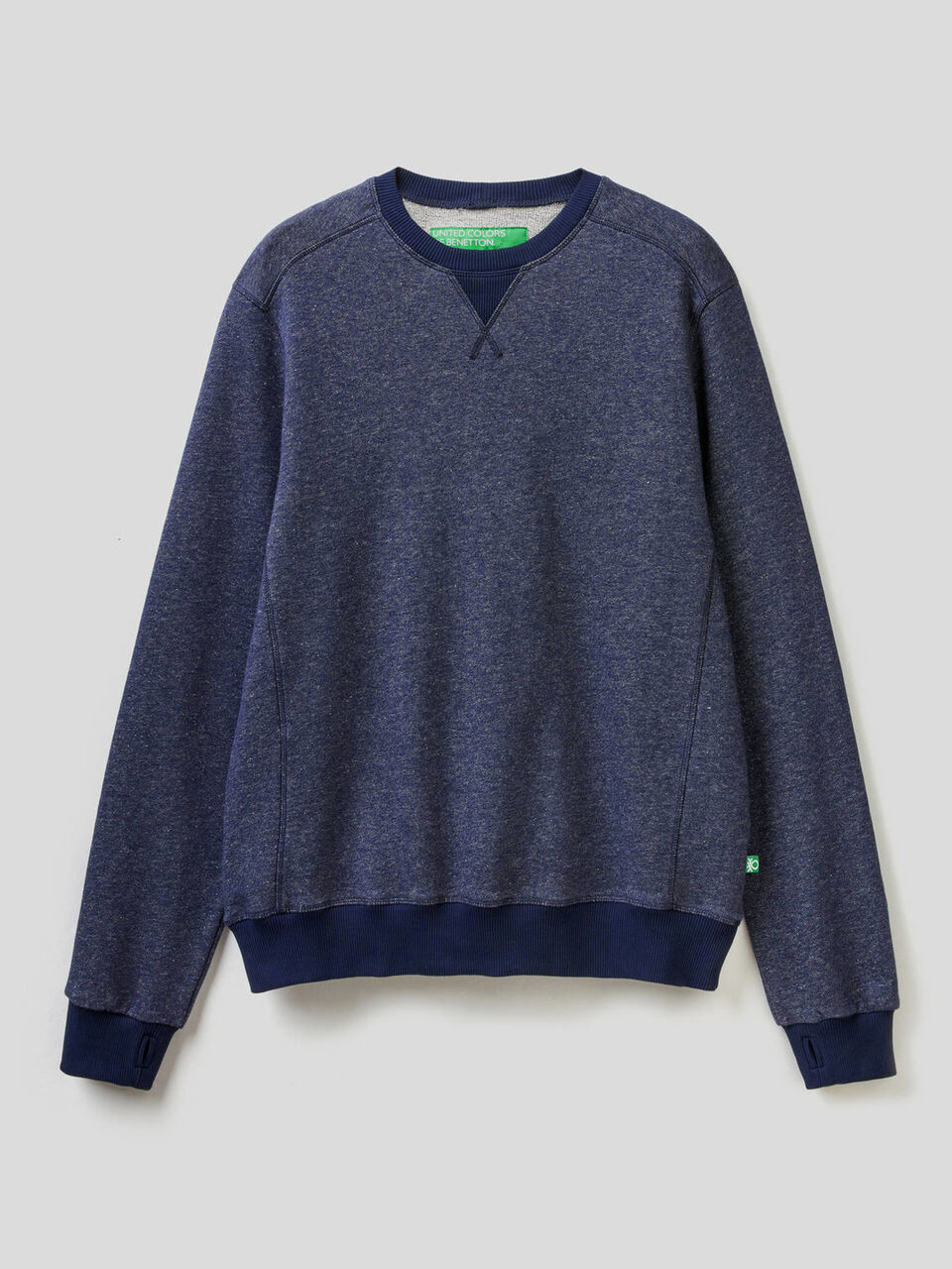 Sweatshirt mit Denim-Effekt und Rundausschnitt image number 1