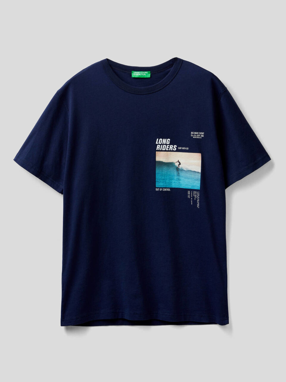 Dunkelblaues T-Shirt mit Fotoprint image number 1