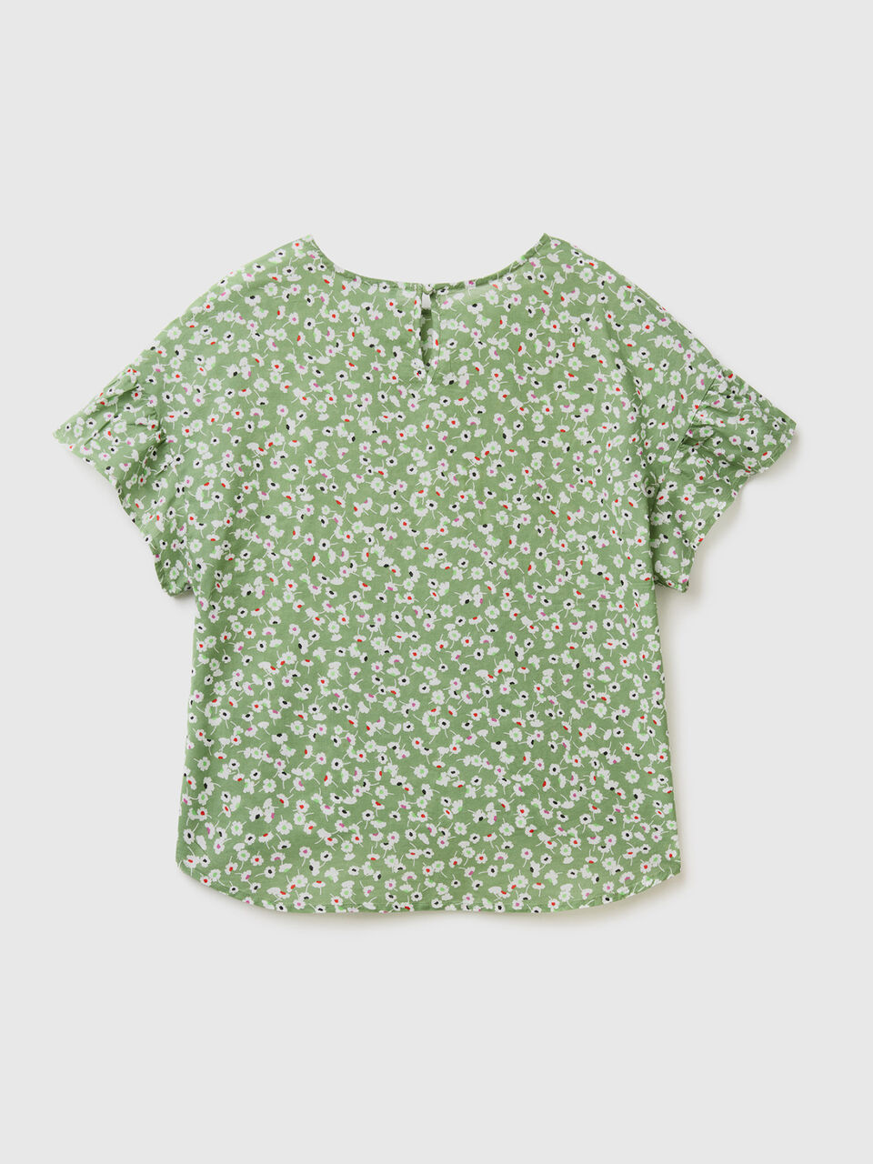 Gemusterte Bluse aus reiner Baumwolle image number 2