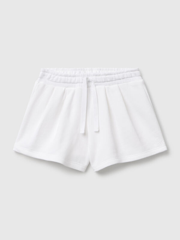 Shorts aus Baumwollfleece Mädchen