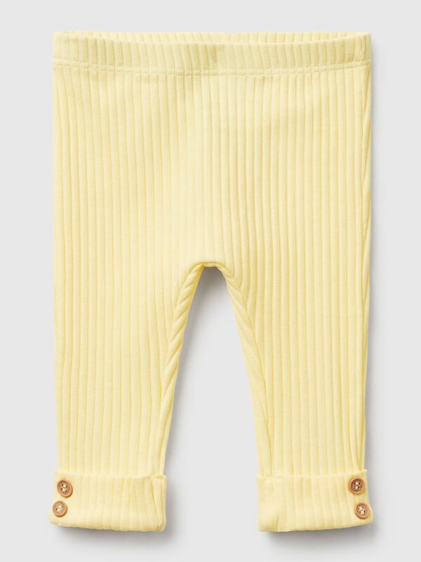 Leggings aus Stretch-Baumwolle Newborn