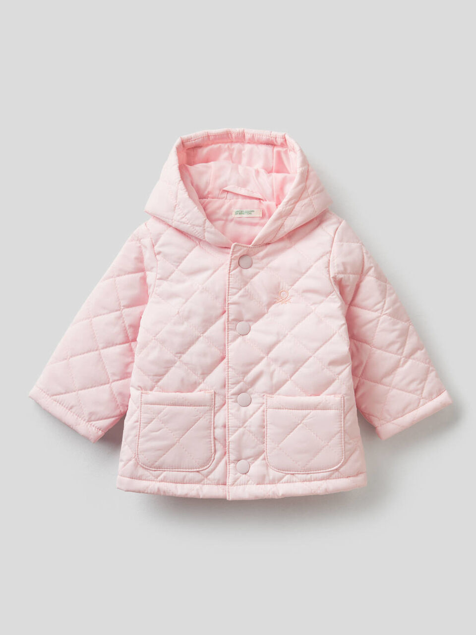 Wattierte Jacke mit Steppnähten und Kapuze image number 1