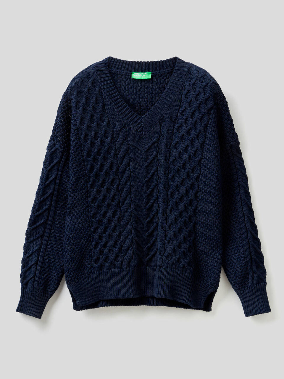 Pullover aus reiner Baumwolle mit besonderer Verarbeitung image number 1