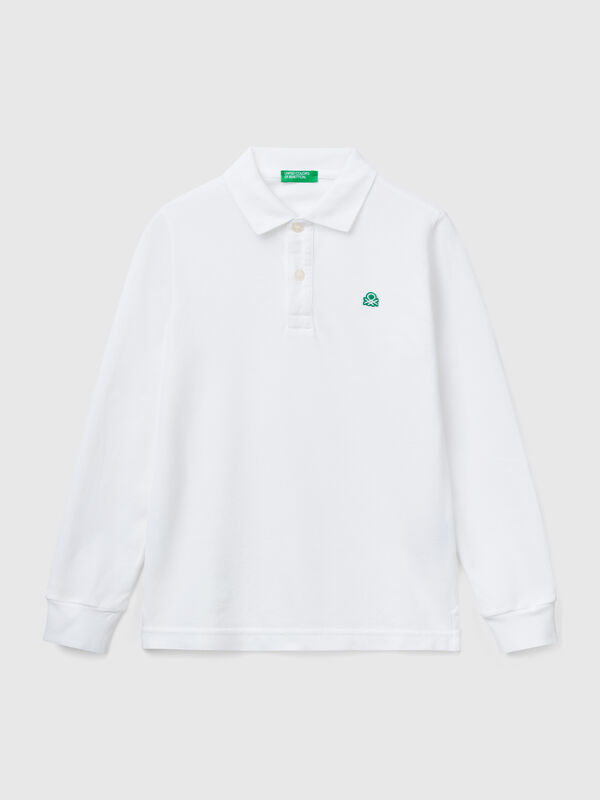 Langärmeliges Poloshirt aus Biobaumwolle Jungen