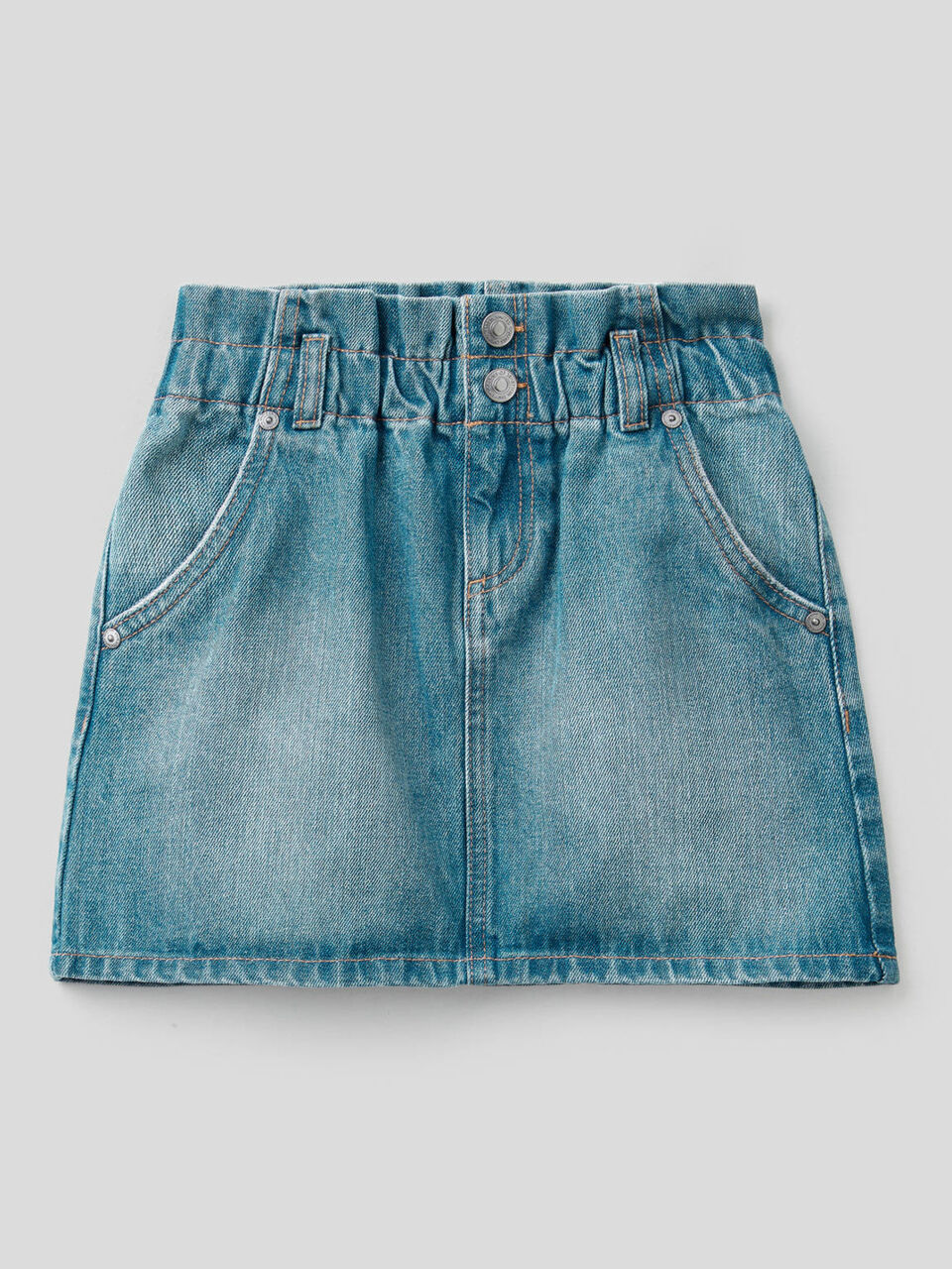 Kurzer Rock aus Denim in 100% Baumwolle image number 1
