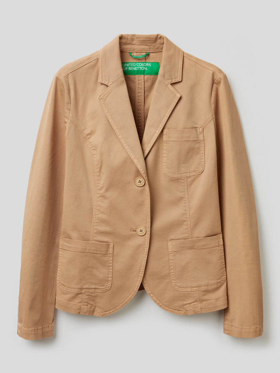 Taillierter Blazer aus stretchiger Baumwolle image number 1