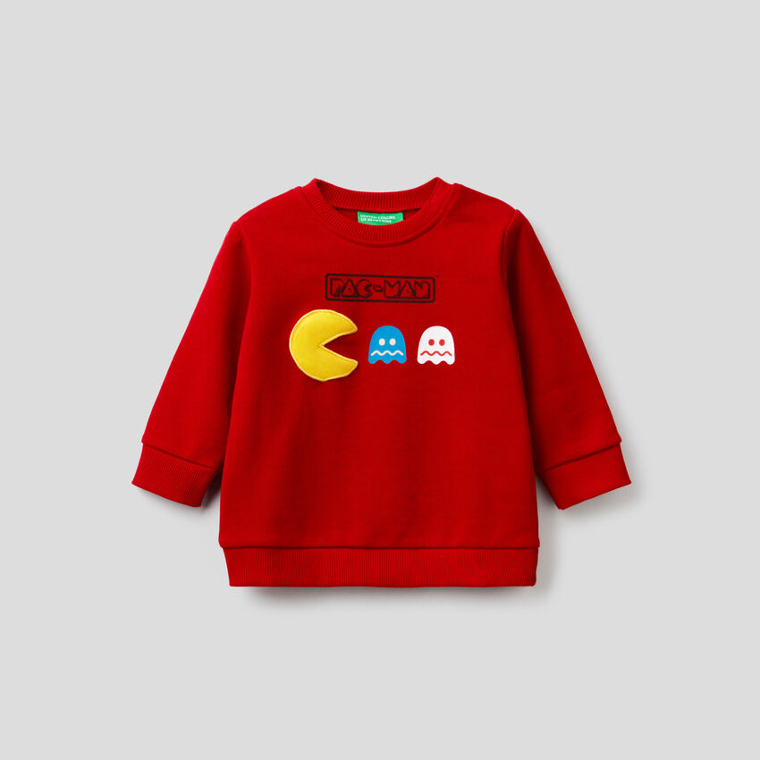 Pac-Man-Sweatshirt mit Klang-Aufnäher