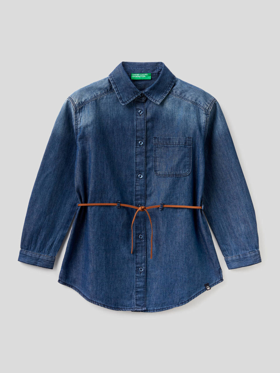 Jeansbluse in 100% Baumwolle image number 1