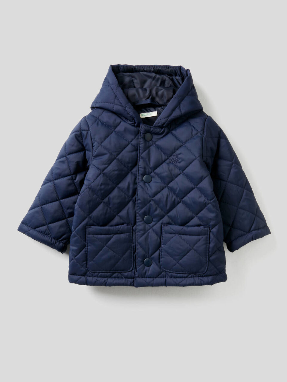 Wattierte Jacke mit Steppnähten und Kapuze image number 1