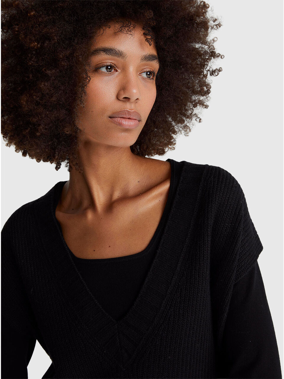 S/L V NECK SWEATER Damen image number null