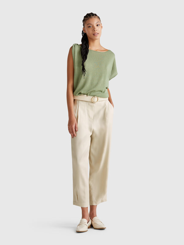 Fließende Hose mit Falten Damen