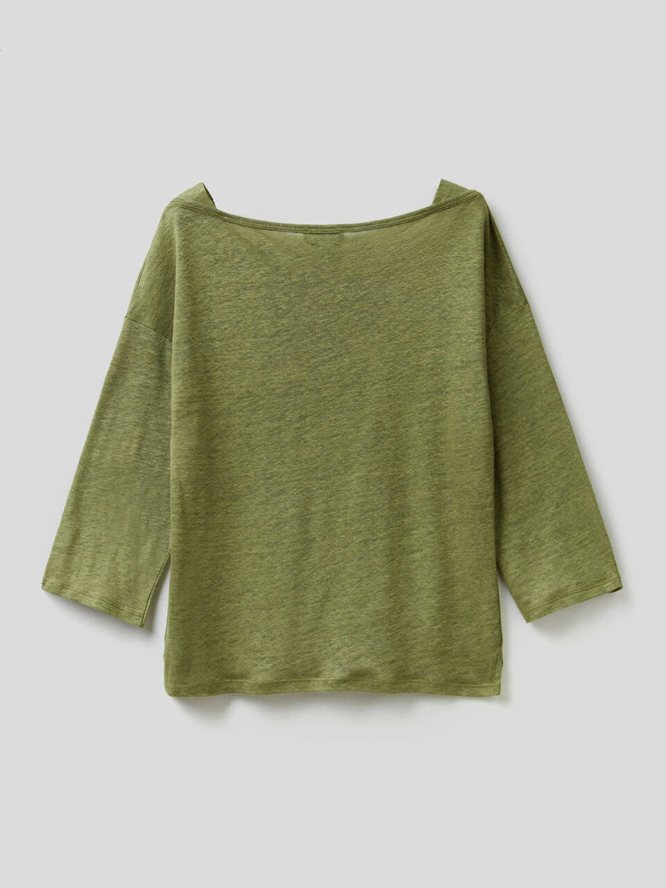 T-Shirt aus 100% Leinen mit 3/4-Ärmeln image number 2
