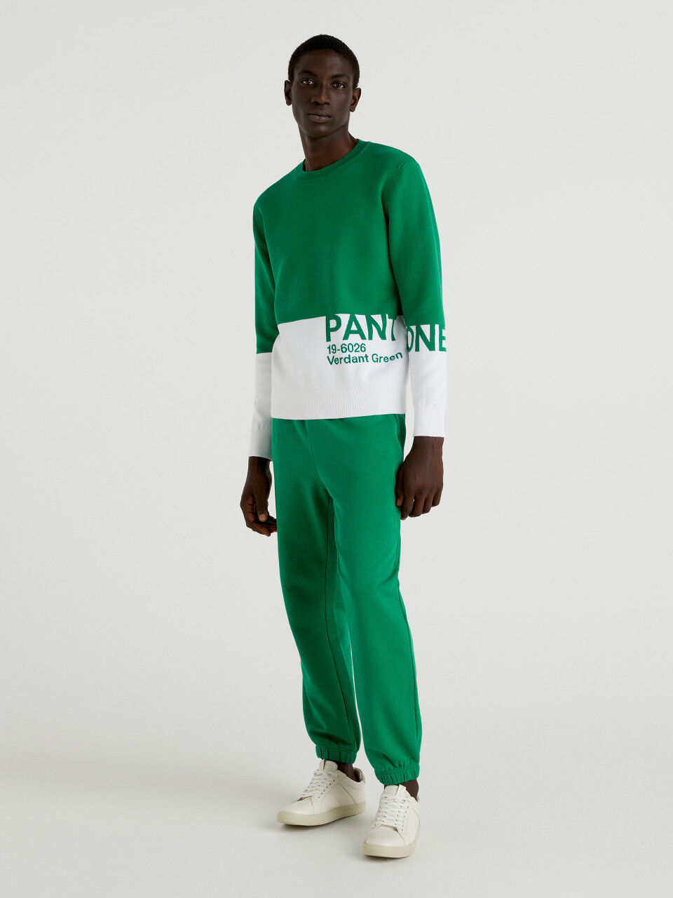 Pullover mit Farbblöcken in Grün BenettonxPantone™