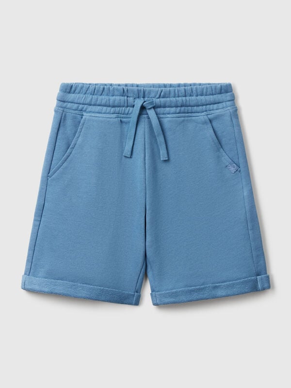 Bermudashorts aus reinem Baumwollfleece Jungen