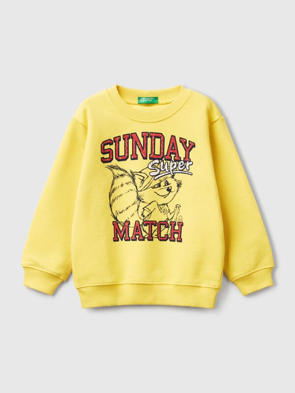 Sweatshirt mit Rundhalsausschnitt und Aufdruck Jungen