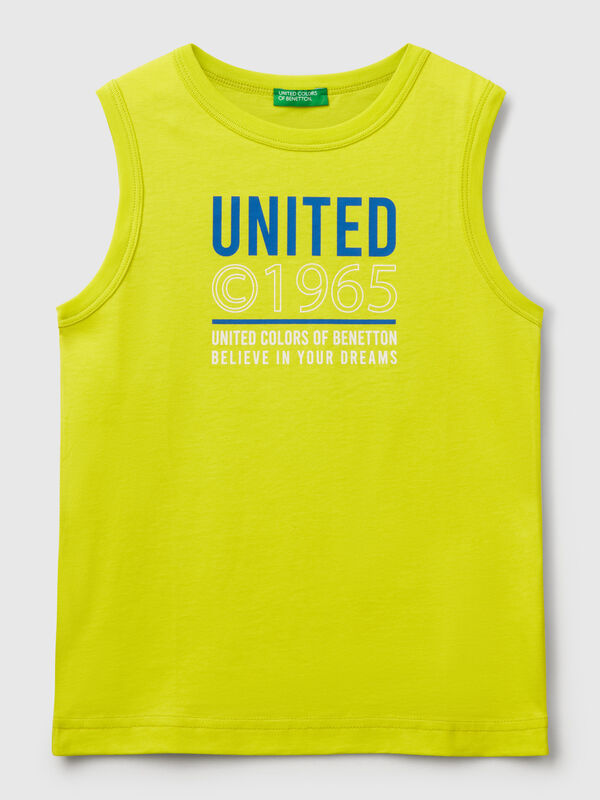 Tanktop aus 100 % Bio-Baumwolle mit Logo Jungen