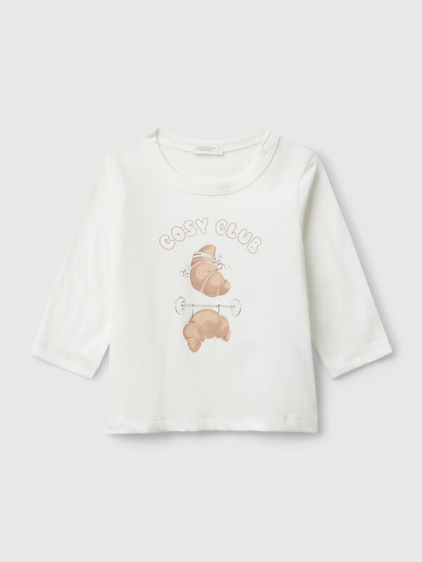 T-Shirt aus Baumwolle mit Rundhalsausschnitt Newborn