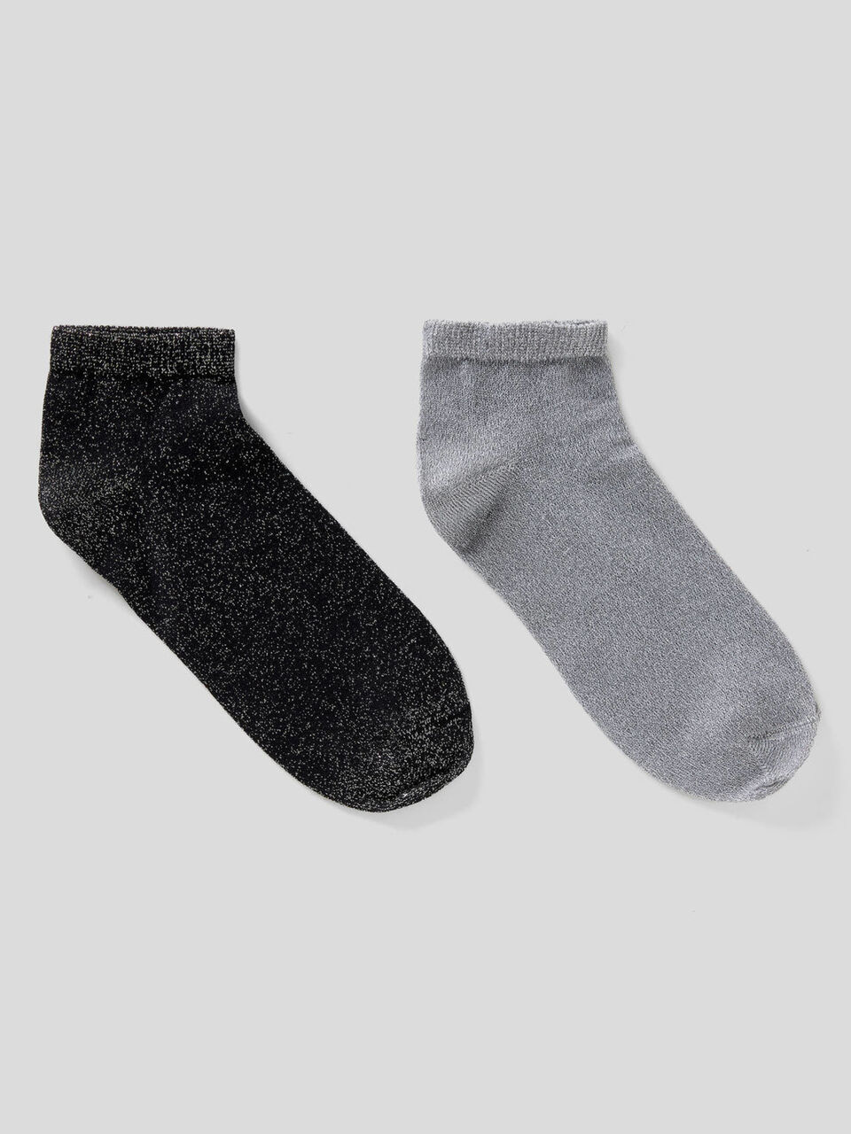 Zwei Paar kurze Socken mit Lurexfaden image number 1