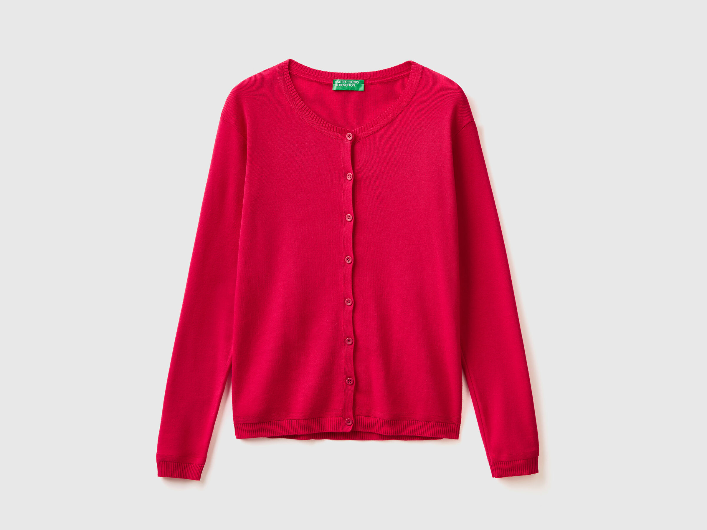Cardigan mit rundem Ausschnitt aus reiner Baumwolle image number 4
