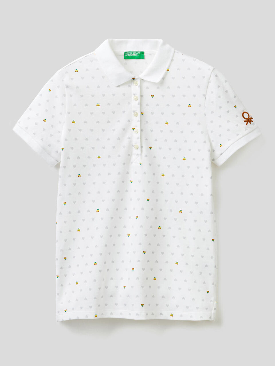 Polo mit Print aus stretchiger Baumwolle image number 1