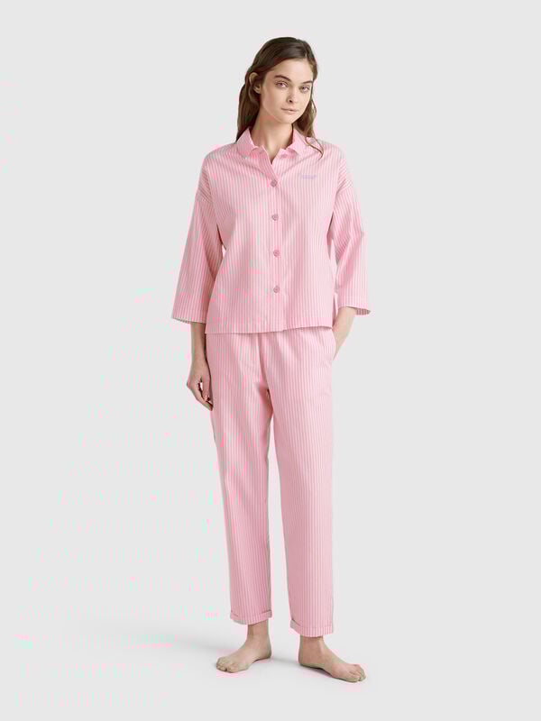 Vertikal gestreifte Hose Damen
