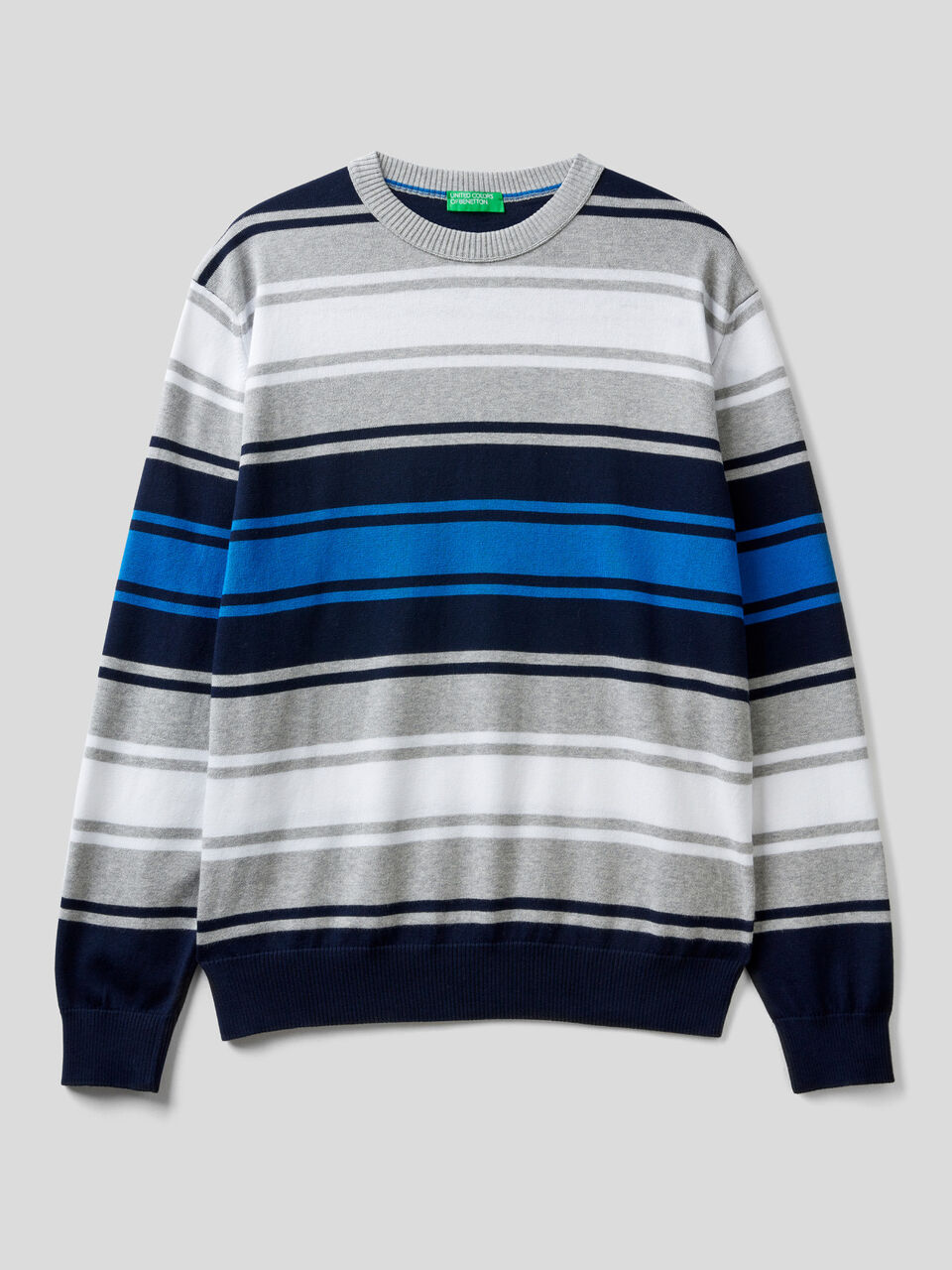 Gestreifter Pullover aus 100% Baumwolle image number 1