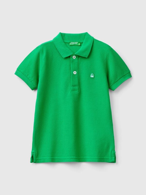 Poloshirt mit kurzen Ärmeln aus reiner Baumwolle Jungen