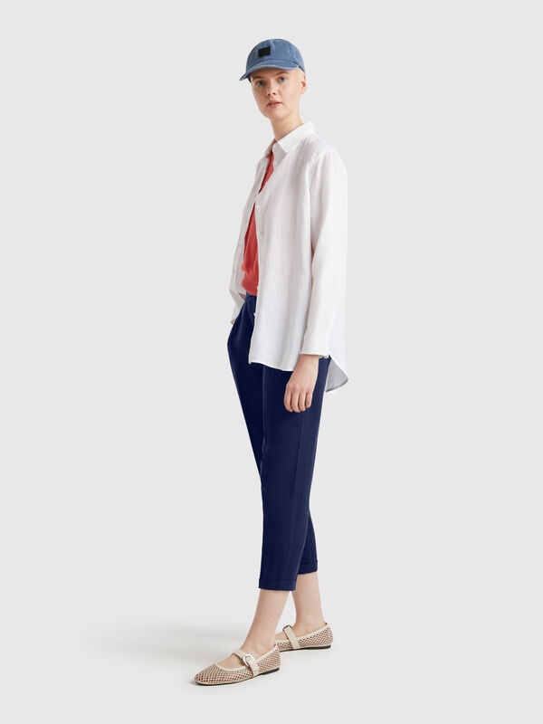 Kurze Hose aus 100 % Leinen Damen