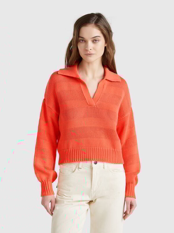 Polopullover aus 100 % Baumwolle Damen