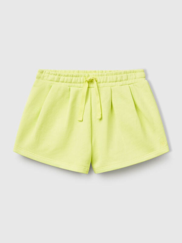 Shorts aus Baumwollfleece Mädchen
