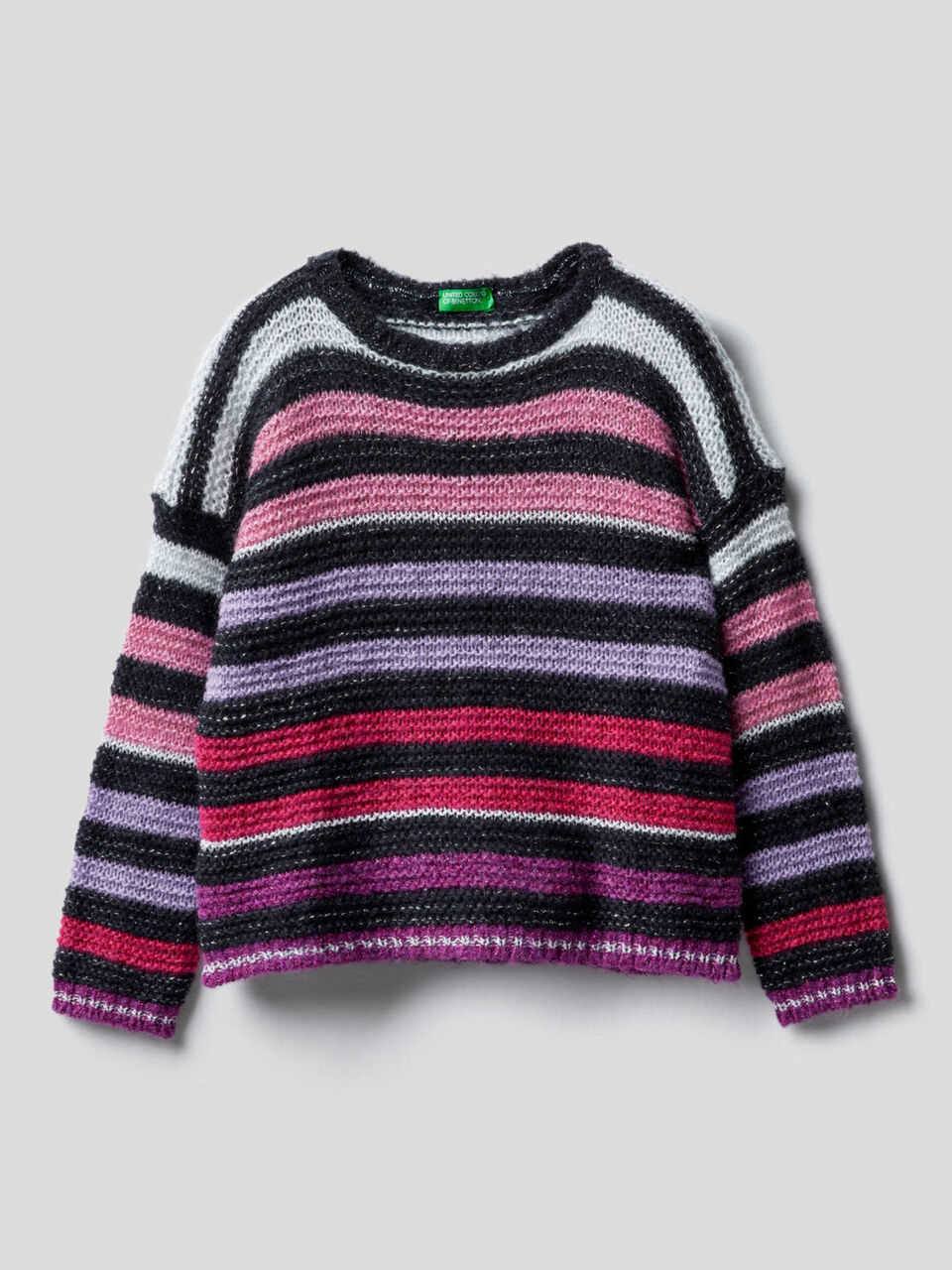Gestreifter Pullover mit Lurex image number 1