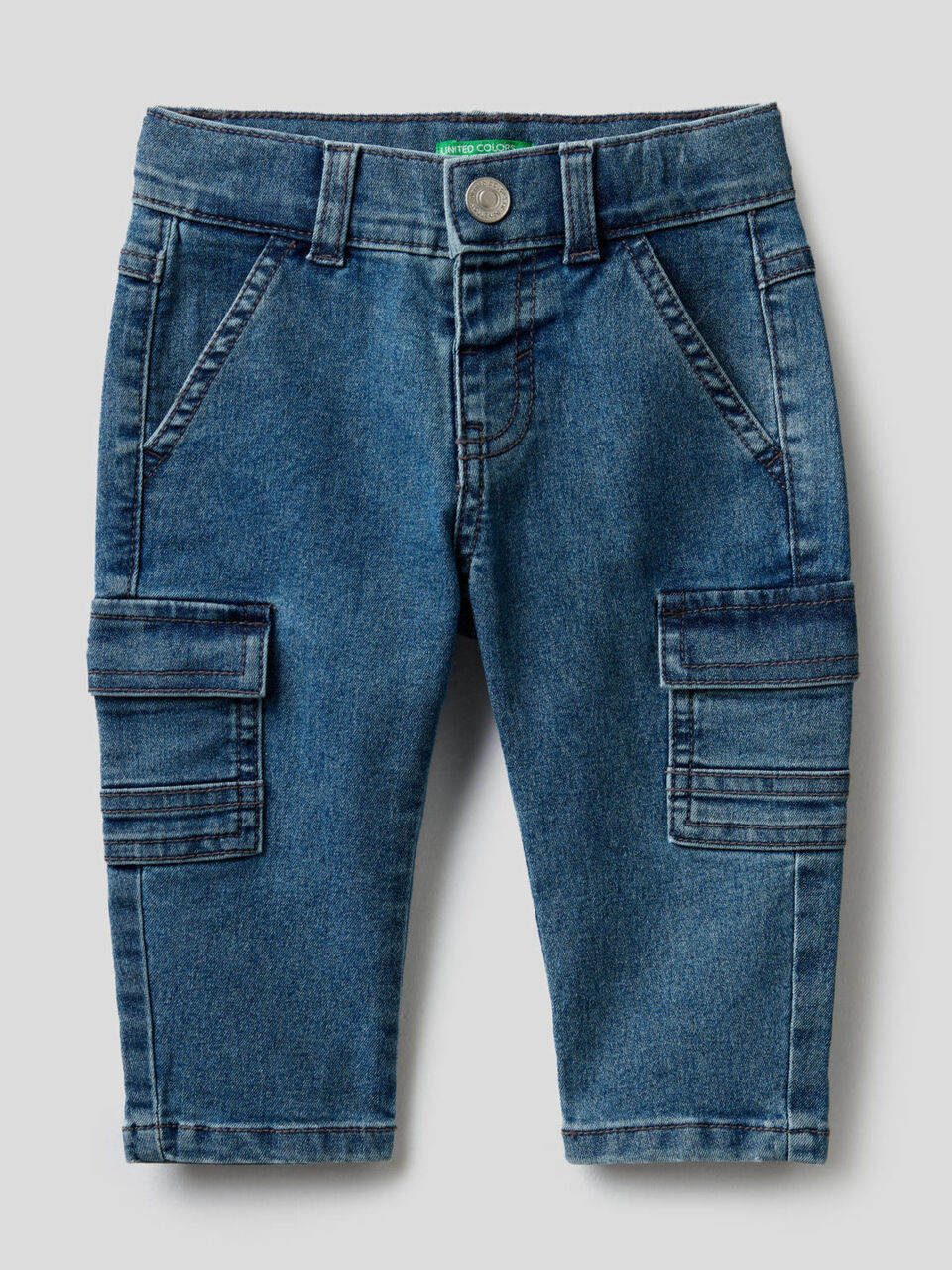 Cargohose aus stretchigem Denim image number 1