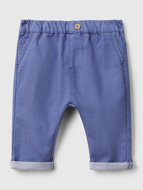 Hose aus Stretch-Baumwollmischung Newborn